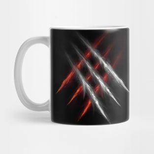 Claws scratches red and white Mug